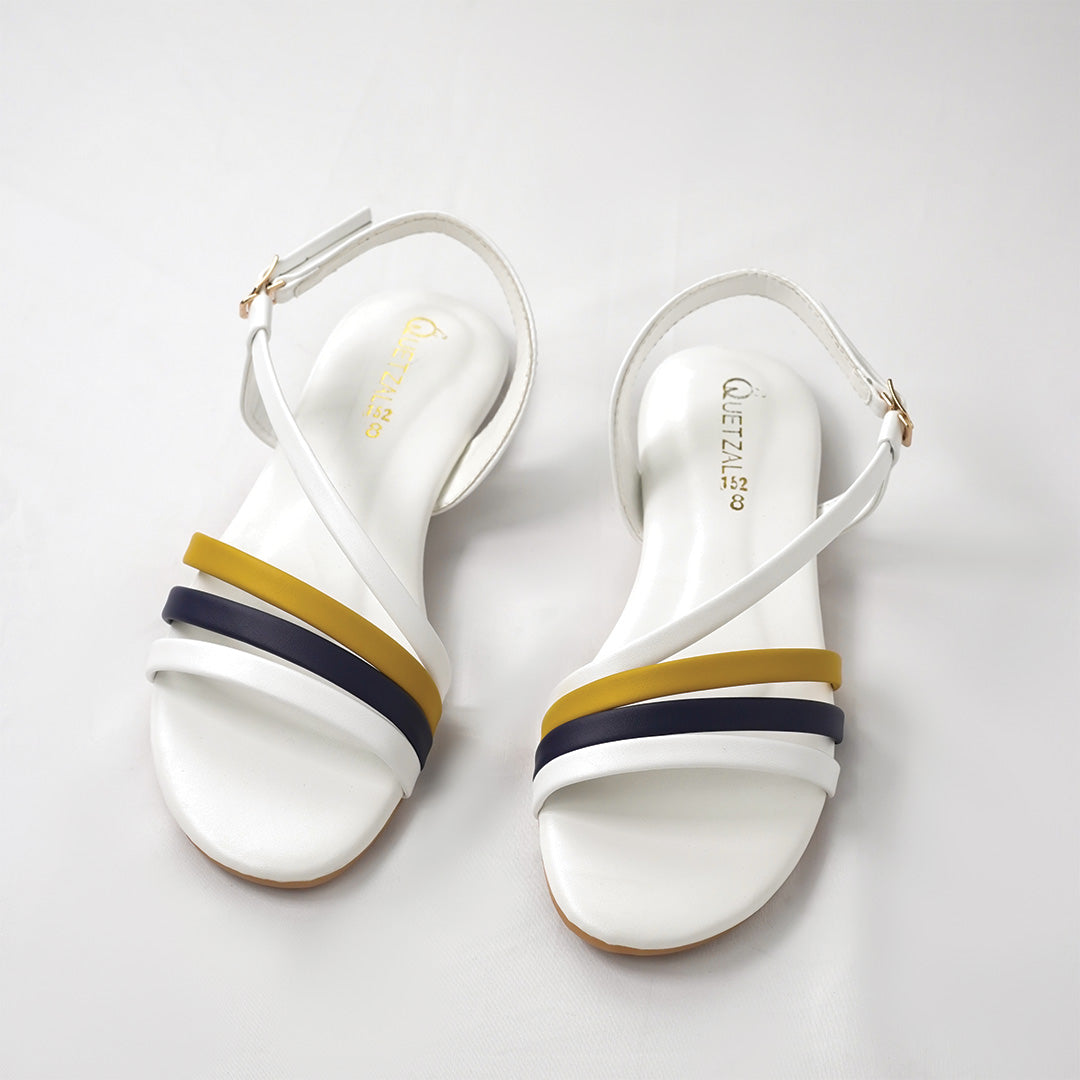 Quetzal white Wave sandal