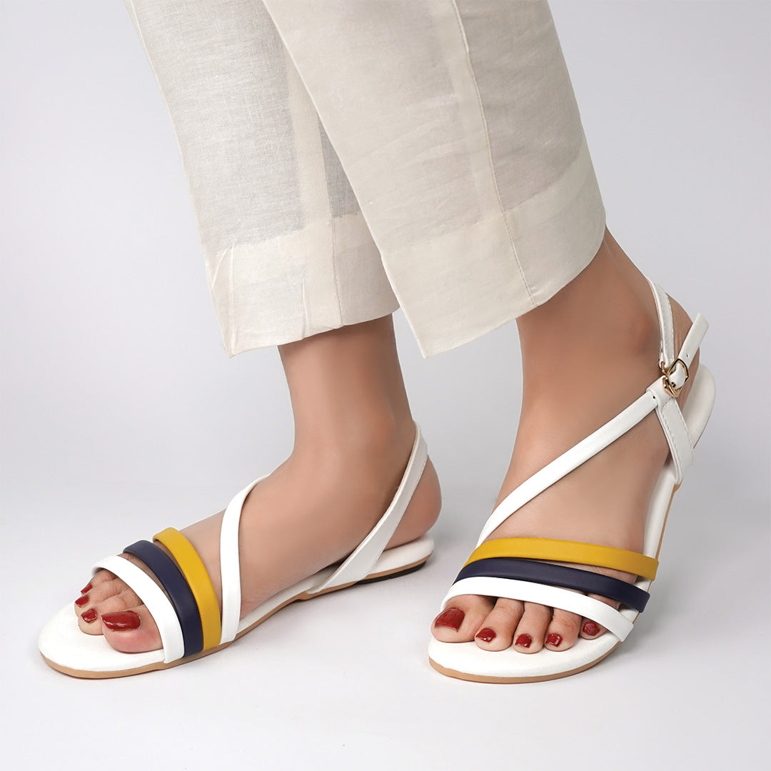 Quetzal white Wave sandal