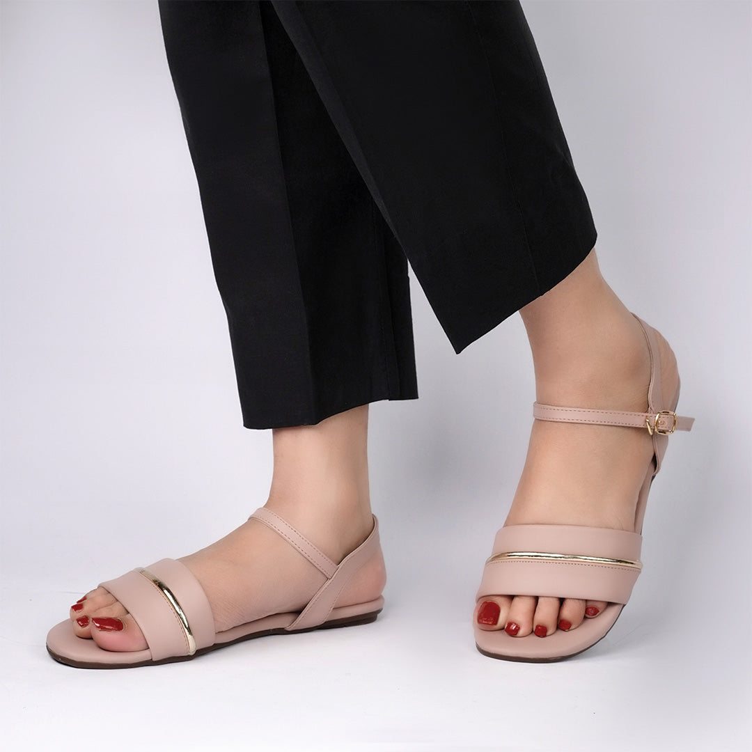 Everyday Elegance: Versatile Pink Leather Sandals