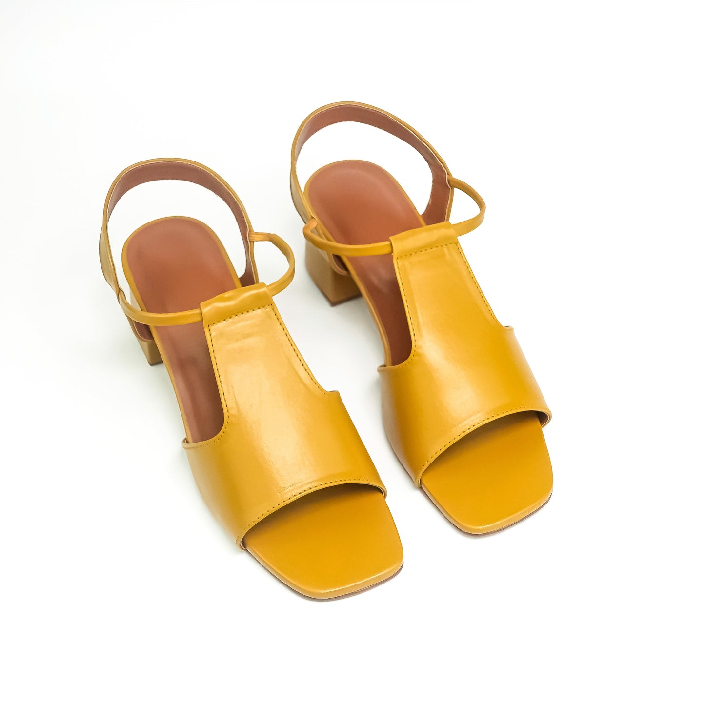 Mustard charm T Strap Sandal